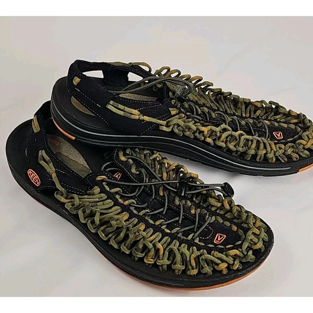 KEEN Uneek Cord Woven  1013890 Breathable Gorpcore Hiking Sandals Black Mens 13